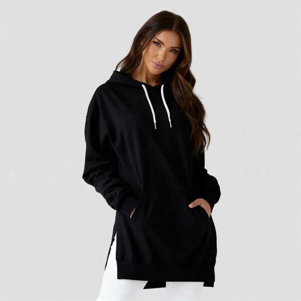 The Warmy‎ Oversized Hoodie Dress Black XXL